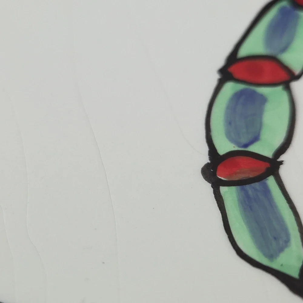 Caffco International DANA WHITTMAN Artist. MULIICOLOR CERAMIC PLATTER. - Picture 10 of 16